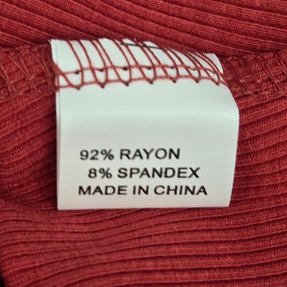 NWOT | Ribbed Knit V-Neck Long Sleeve Crop Top Sweater Tee | XLarge - Picture 5 of 6